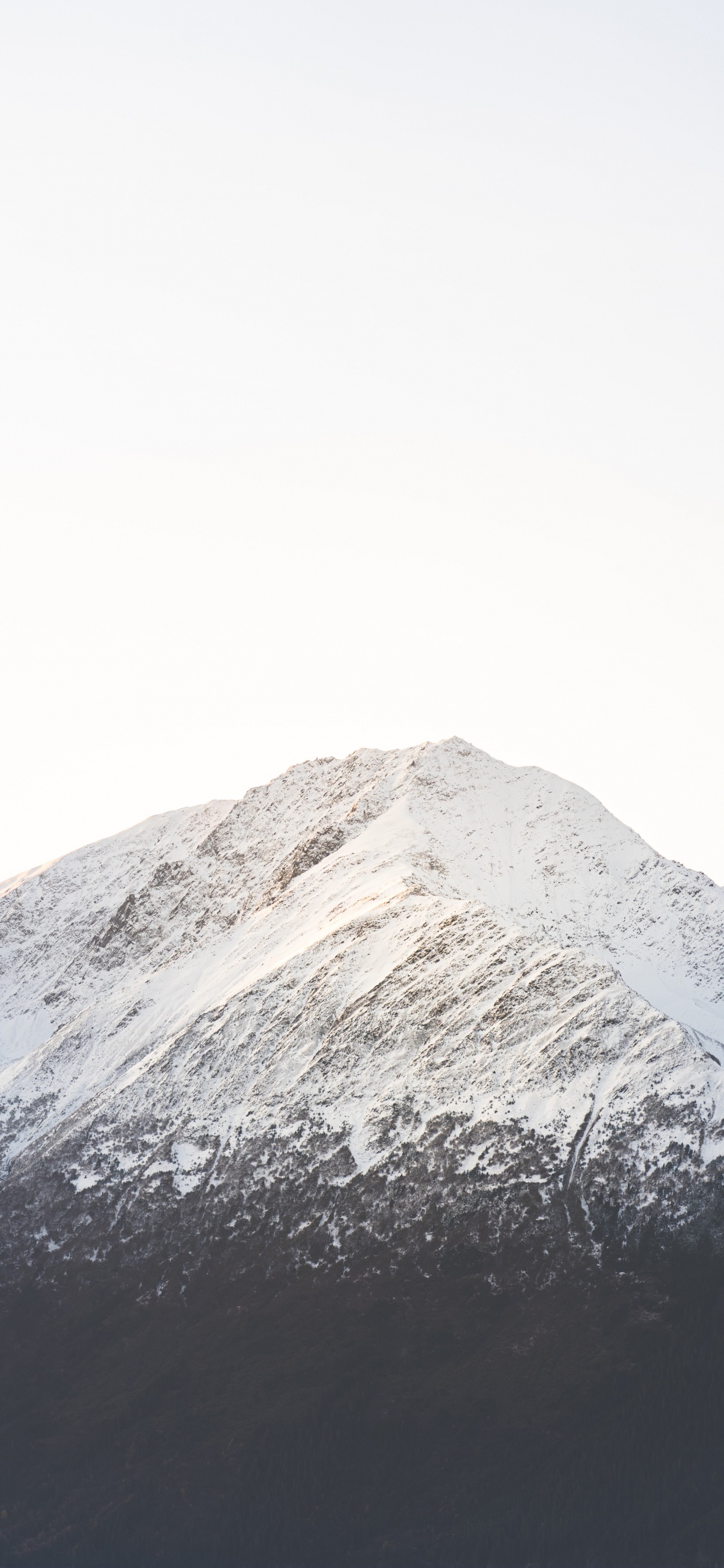 Schnee, Wei, Bergigen Landschaftsformen, Hill, Schichtvulkan. Wallpaper in 1242x2688 Resolution