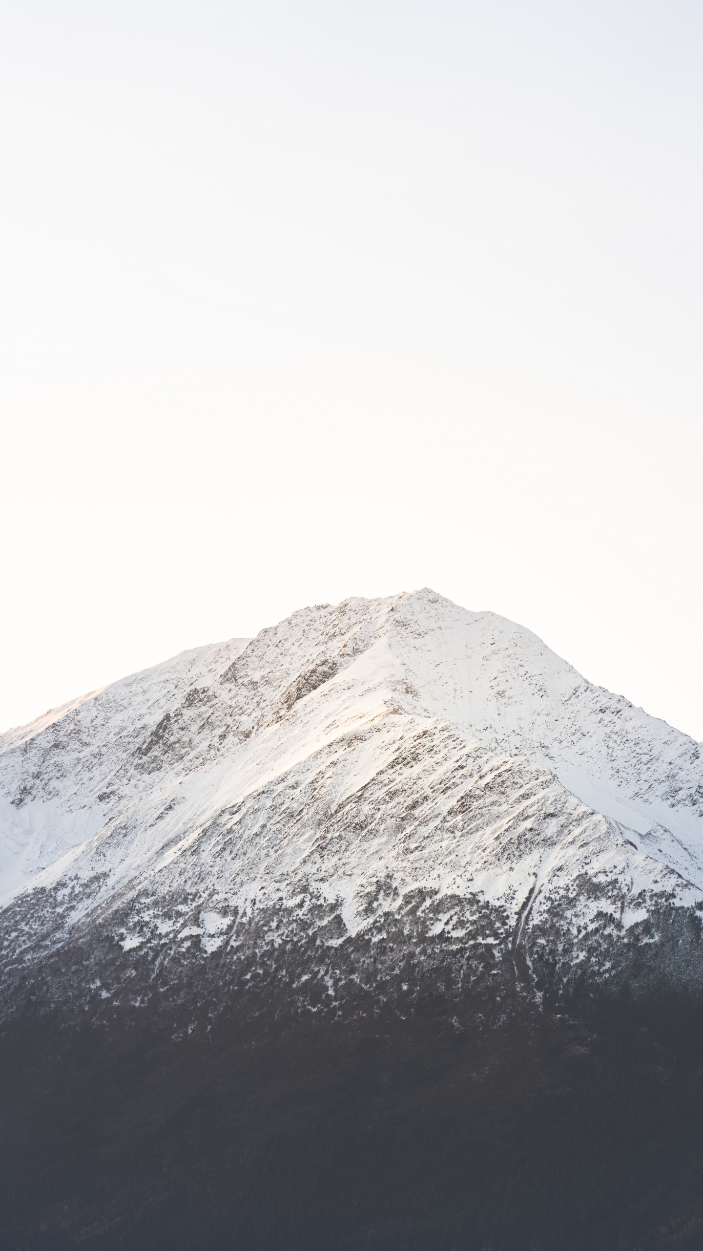 Schnee, Wei, Bergigen Landschaftsformen, Hill, Schichtvulkan. Wallpaper in 1440x2560 Resolution