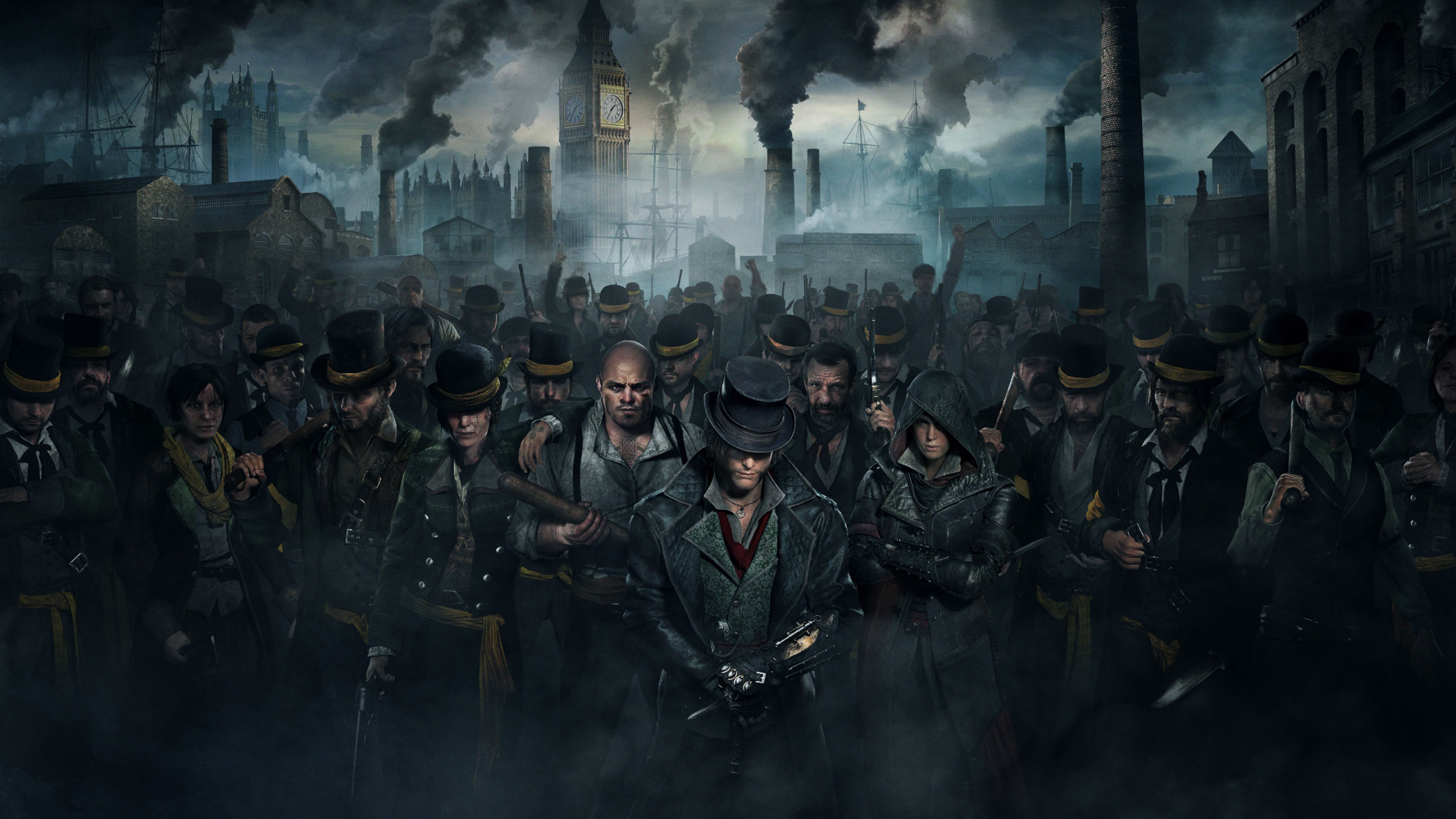 Assassins Creed Sindicato, Assassins Creed Unity, Ubisoft, Multitud, Assassins Creed Syndicate Gang. Wallpaper in 2560x1440 Resolution