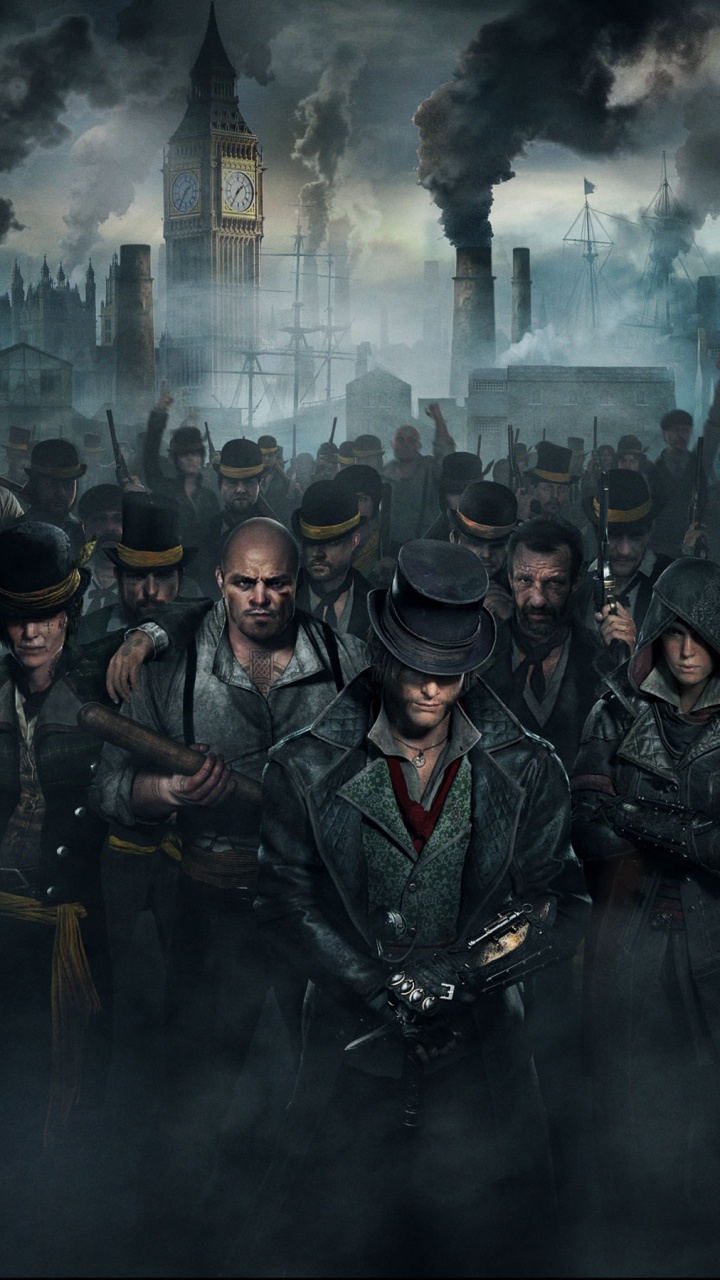 Assassins Creed Sindicato, Assassins Creed Unity, Ubisoft, Multitud, Assassins Creed Syndicate Gang. Wallpaper in 720x1280 Resolution