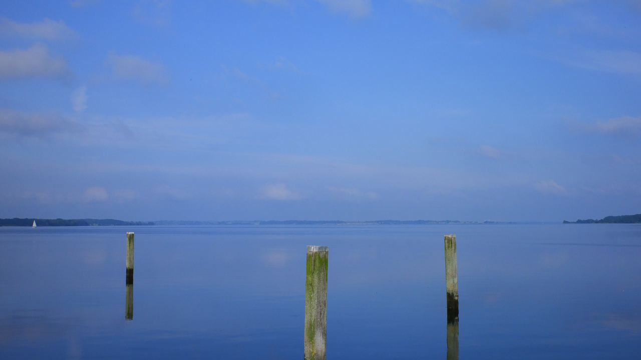 Brown Wooden Stick on Body of Water During Daytime. Wallpaper in 1280x720 Resolution