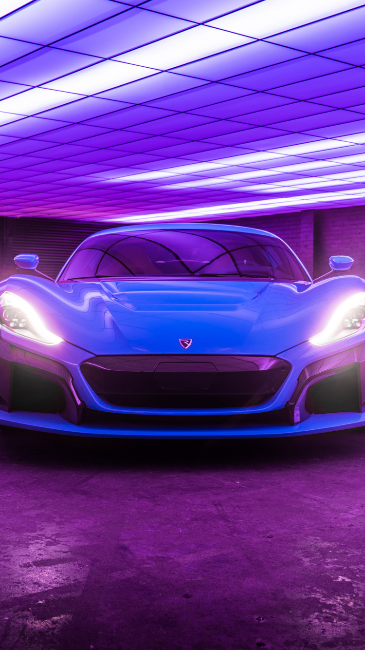 Rimac C两个, 超级跑车, 的车城, 政变 壁纸 750x1334 允许