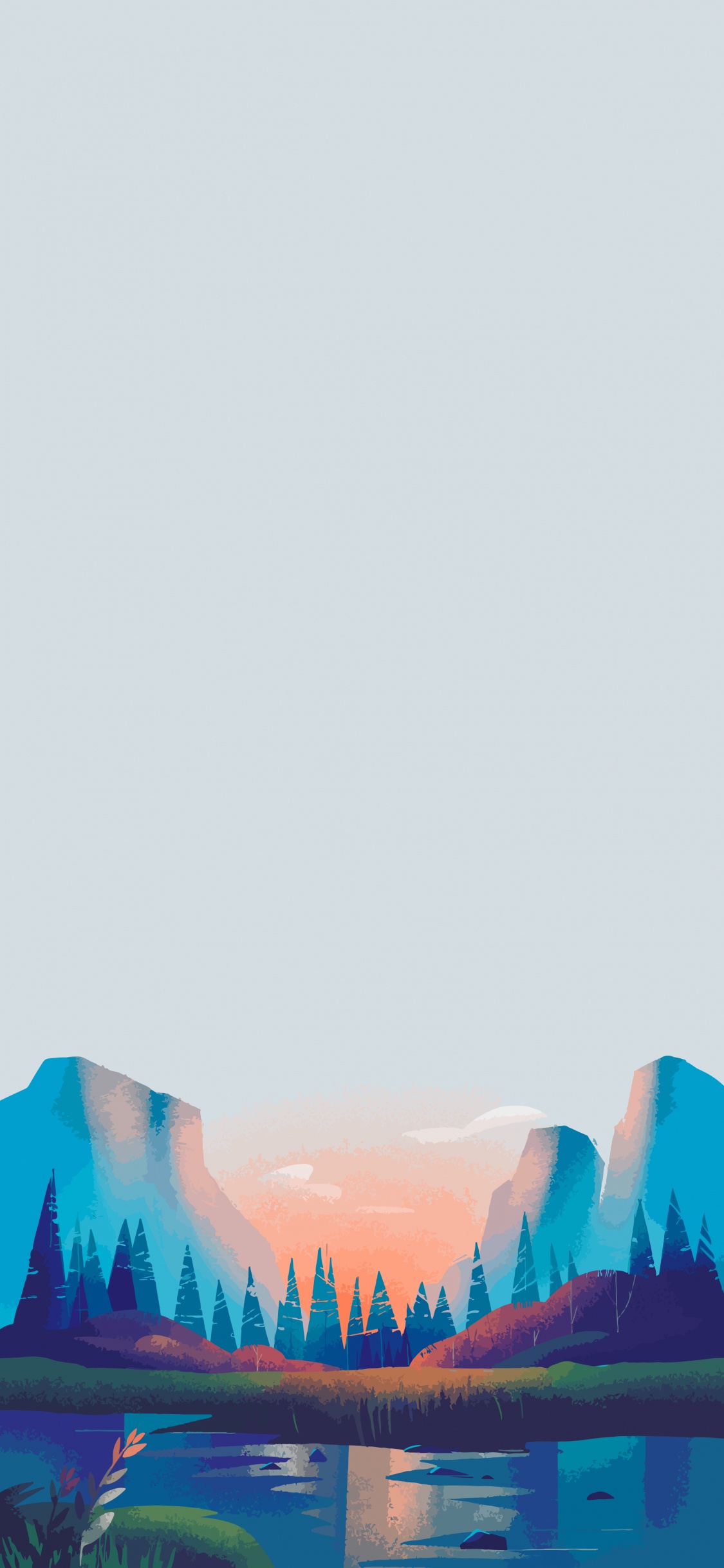 Illustration, Digital Illustration, Design, Digital Art, Landscape. Wallpaper in 1125x2436 Resolution