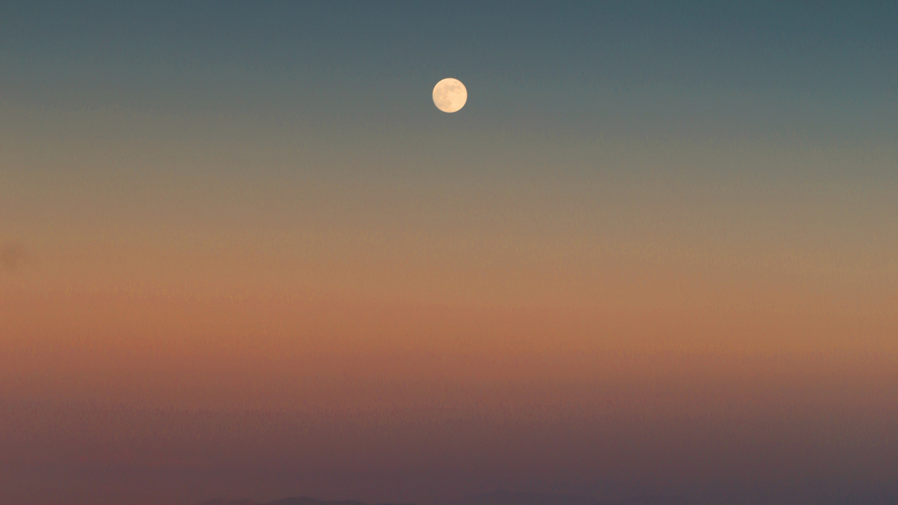 夜晚的天空, 地平线, 气氛, 月亮, 天文学对象 壁纸 1280x720 允许