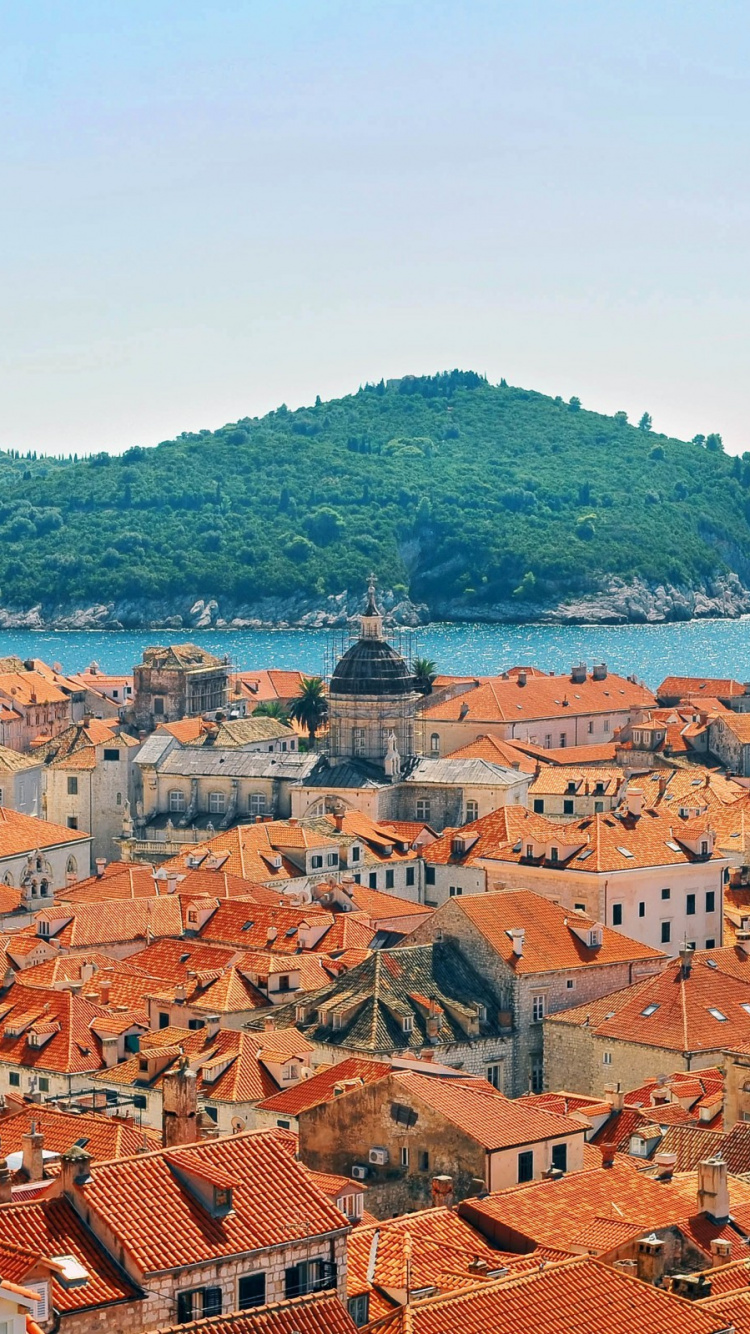Aerial View of City Near Body of Water During Daytime. Wallpaper in 750x1334 Resolution