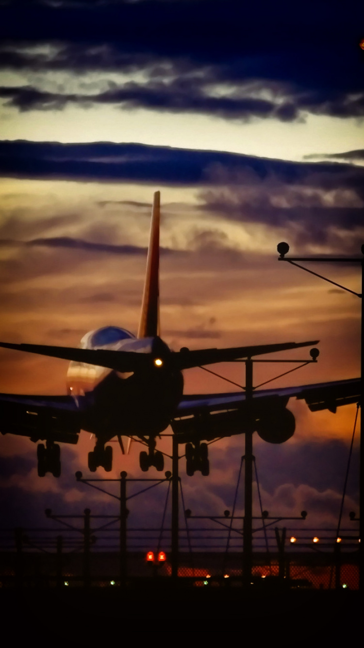 Avion, Vol, Aéroport, Aviation, Décollage. Wallpaper in 750x1334 Resolution