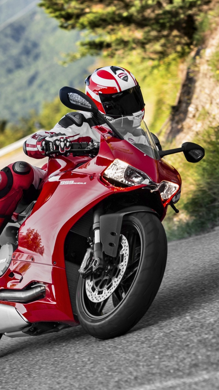 Red and White Sports Bike on Road During Daytime. Wallpaper in 720x1280 Resolution