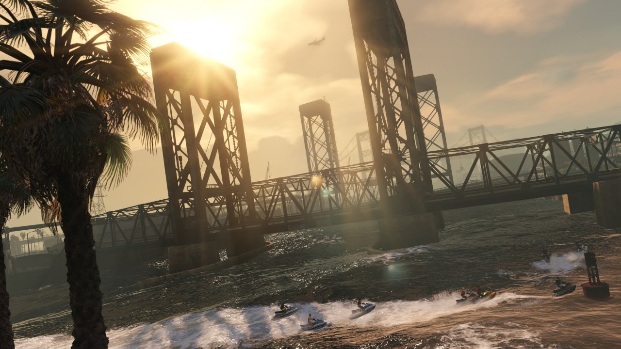Grand Theft Auto v, Rockstar Games, Playstation 4, Trevor Philips, Agua. Wallpaper in 1280x720 Resolution