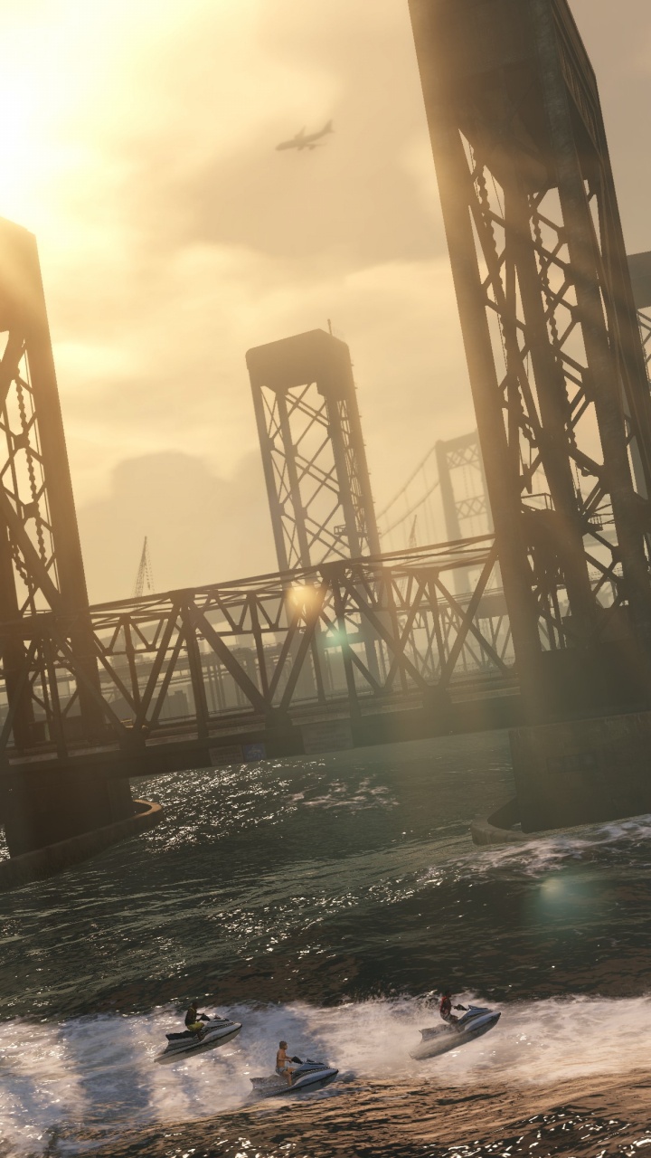 Grand Theft Auto v, Rockstar Games, Playstation 4, Trevor Philips, Agua. Wallpaper in 720x1280 Resolution