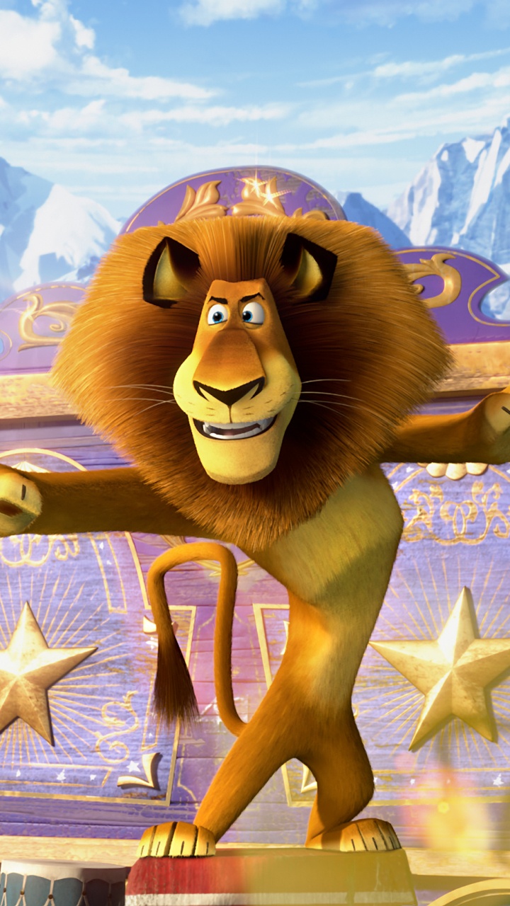 Melman, Madagascar, Animated Cartoon, Lion, Adventure Game. Wallpaper in 720x1280 Resolution