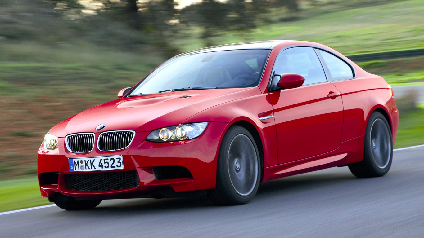 Red Bmw m 3 on Road During Daytime. Wallpaper in 1366x768 Resolution