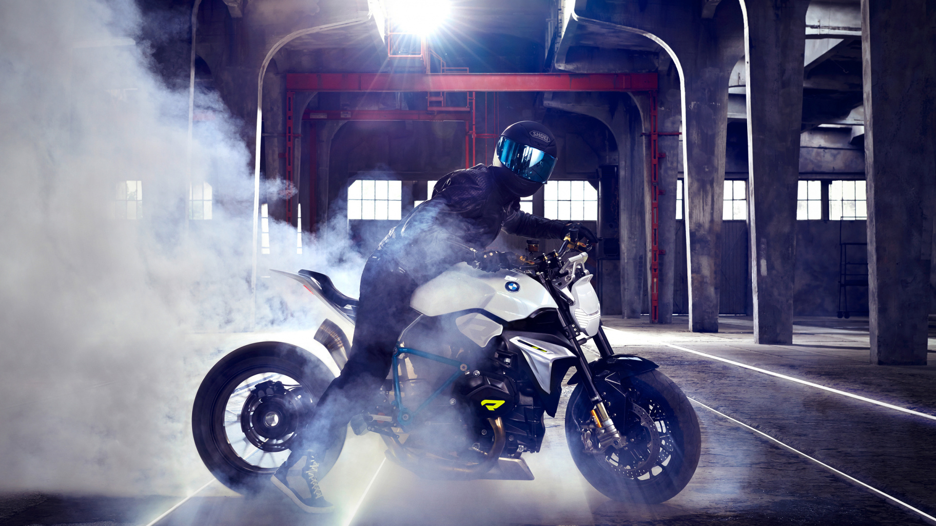 Man in Black Jacket Riding Motorcycle. Wallpaper in 1920x1080 Resolution