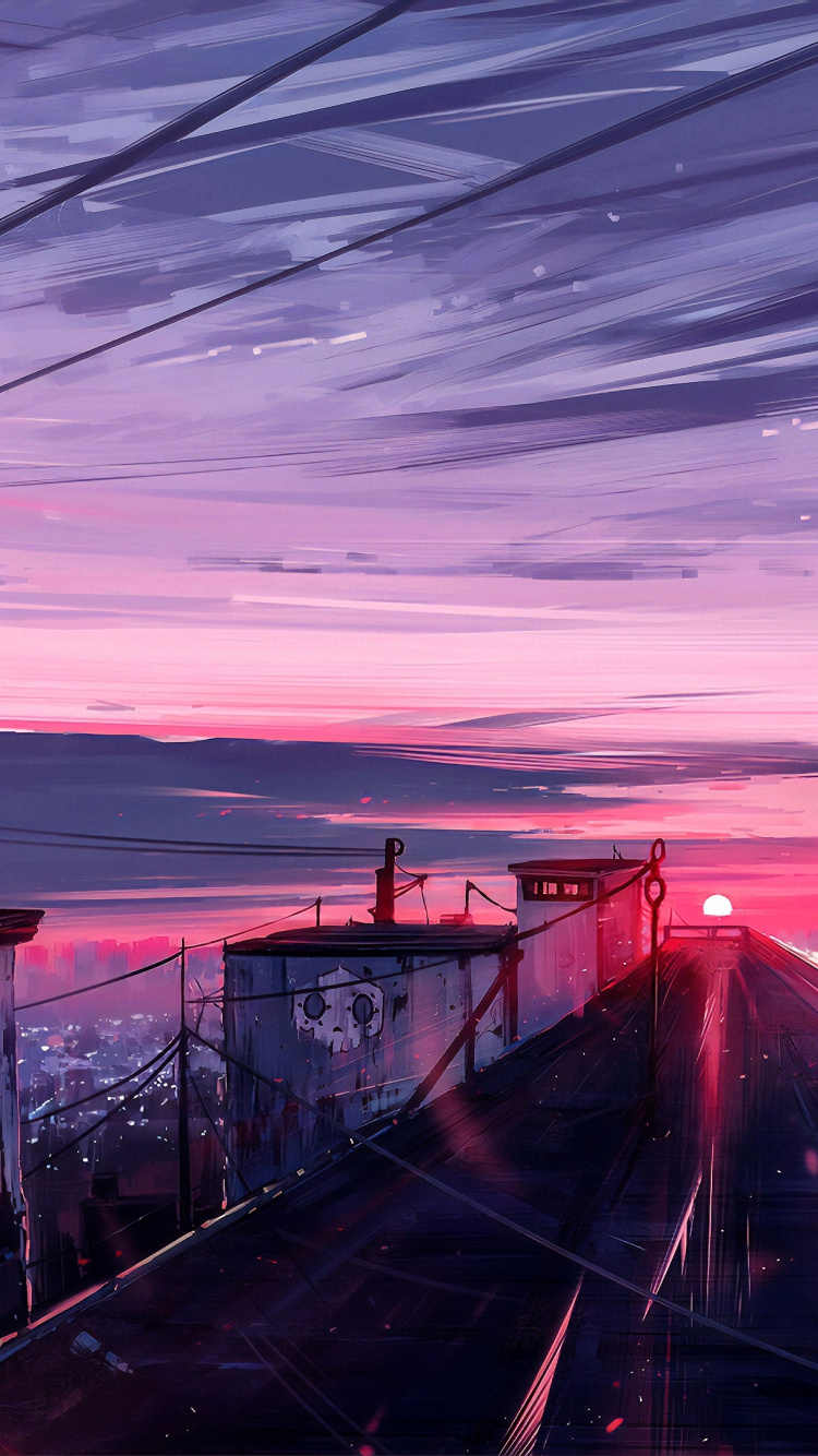 Anime Landscape, Anime, Landscape Painting, Art, Landscape. Wallpaper in 750x1334 Resolution