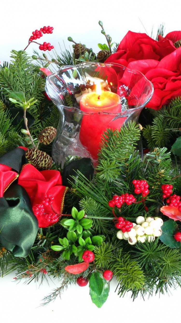 Adventskranz, Floristik, Blumen Arrangieren, Weihnachtsdekoration, Blumenmuster. Wallpaper in 750x1334 Resolution