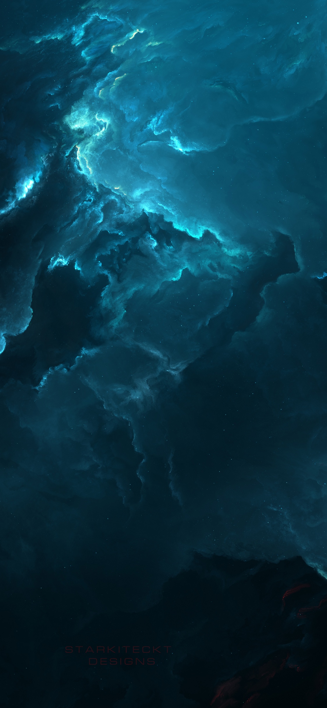 水下, 气氛, 空间, 电蓝色的, 天空 壁纸 1125x2436 允许