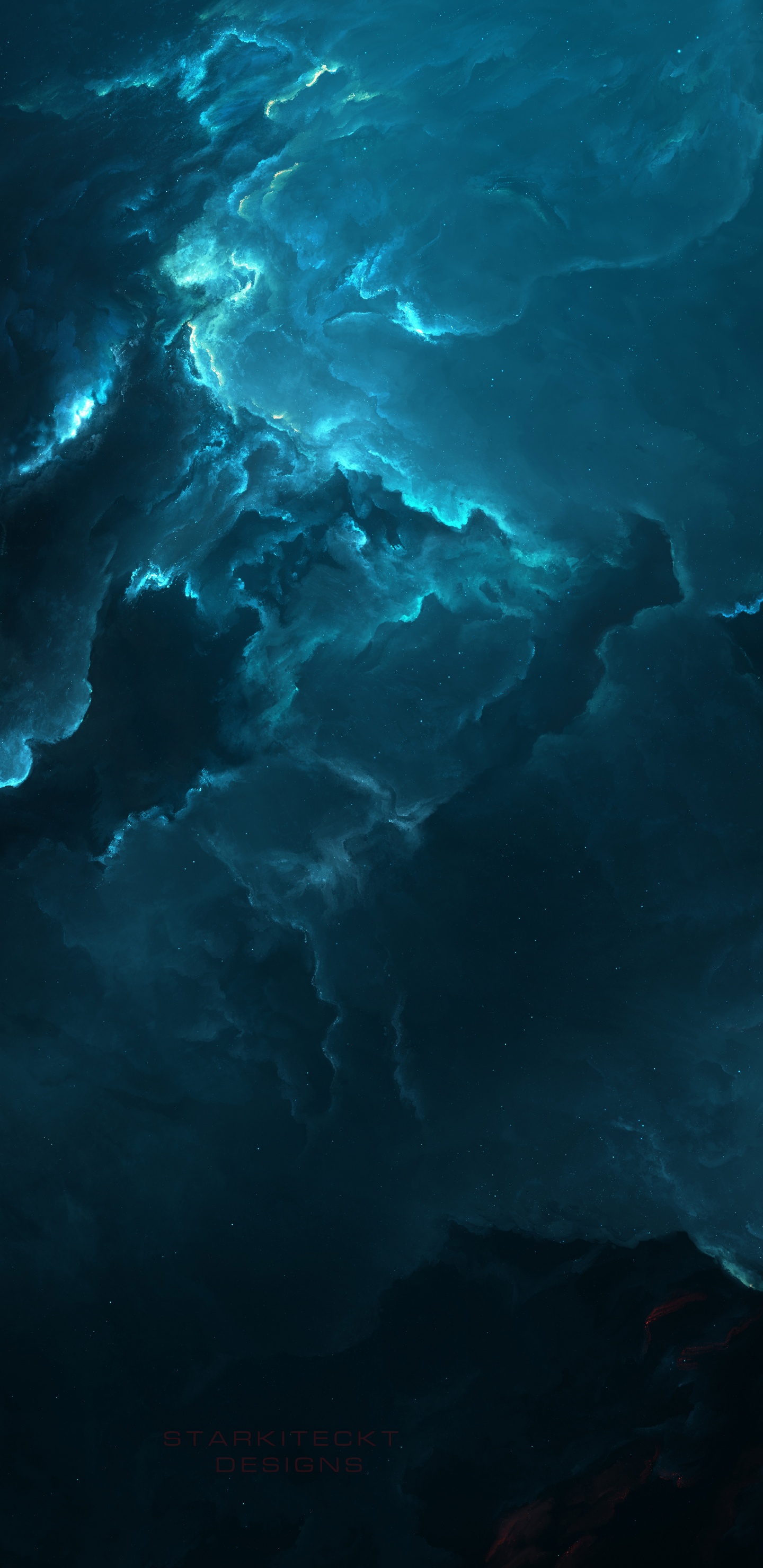 Blue and White Water Waves. Wallpaper in 1440x2960 Resolution