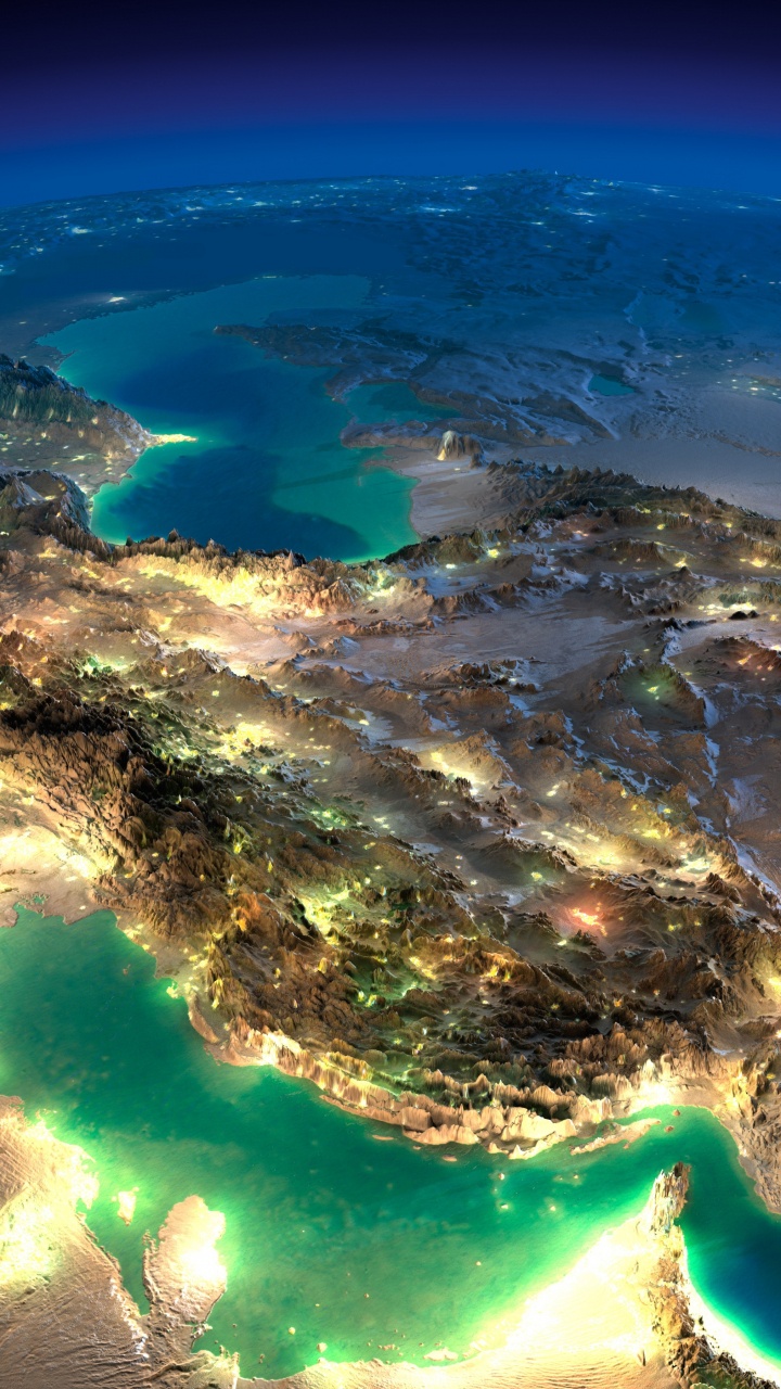 Luftaufnahme Der Grünen Und Braunen Insel. Wallpaper in 720x1280 Resolution
