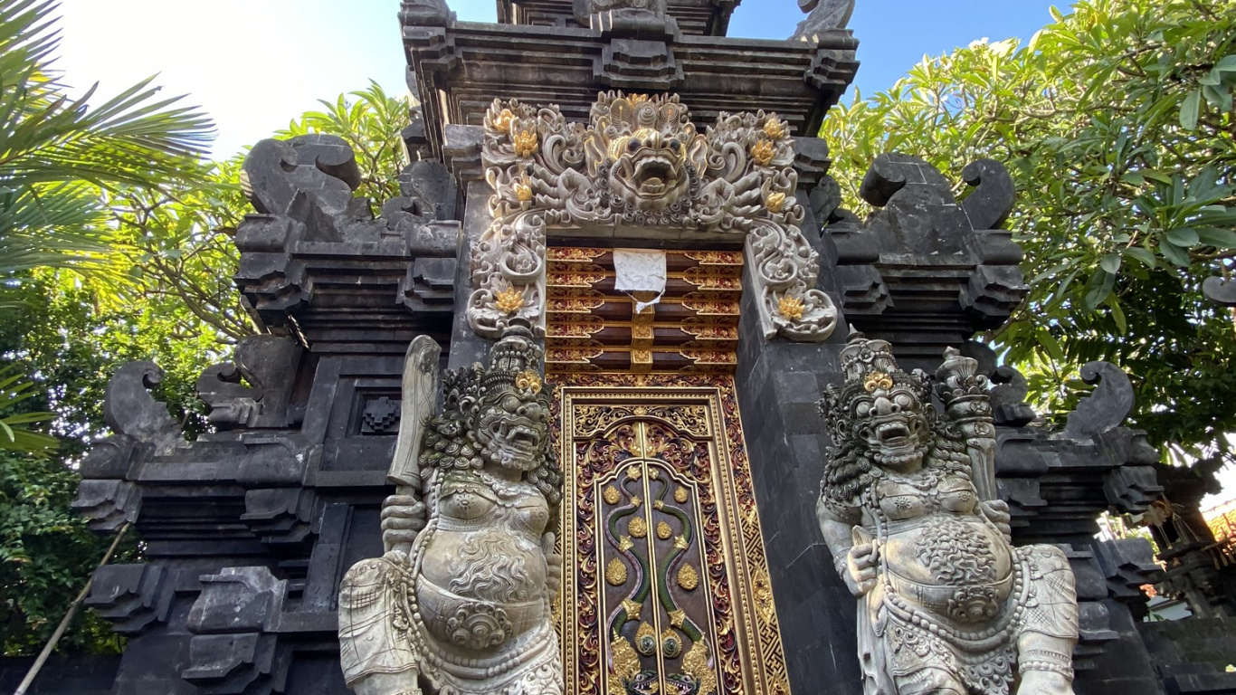 Bali, Hindu-Tempel, Statue, Stone Carving, Alte Geschichte. Wallpaper in 1366x768 Resolution