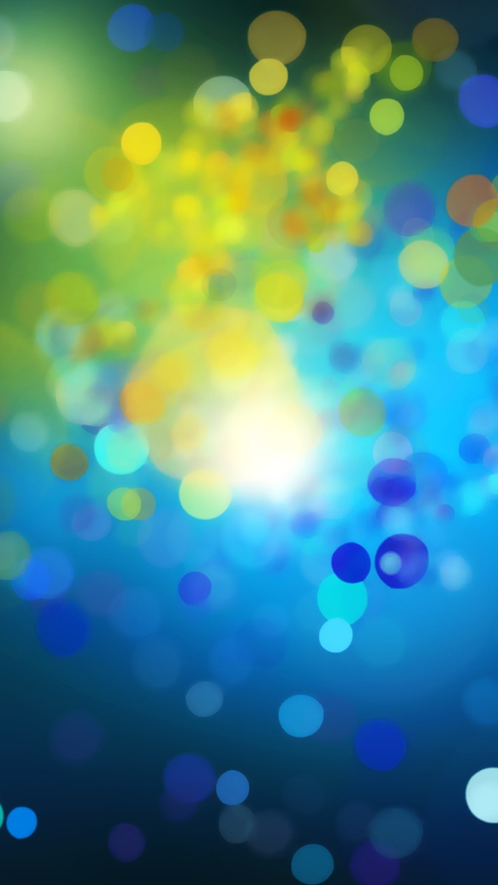 Lumières Bleues Vertes et Jaunes. Wallpaper in 720x1280 Resolution