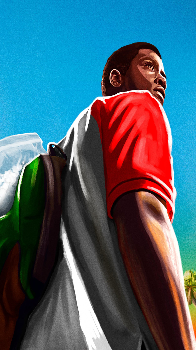 Palmera Verde Bajo un Cielo Azul Durante el Día. Wallpaper in 750x1334 Resolution