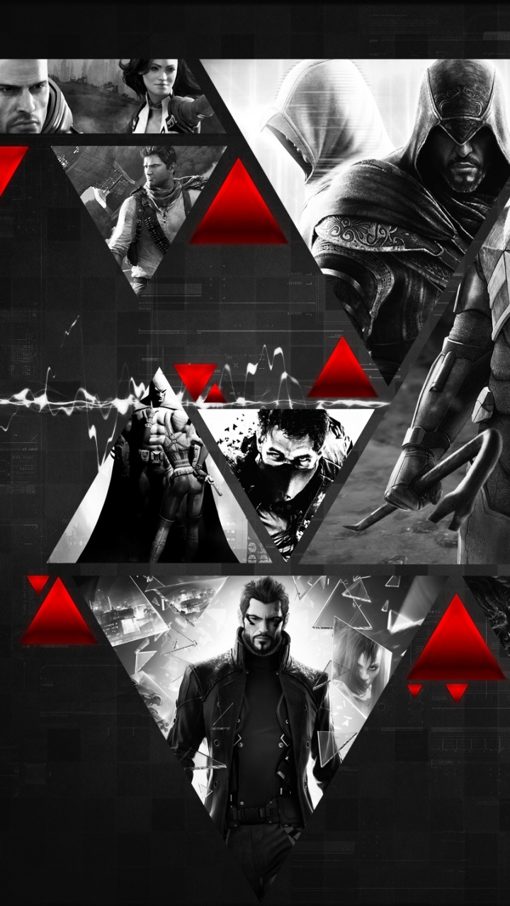 Icon, Deadpool, Badge, Black and White, Game. Wallpaper in 720x1280 Resolution