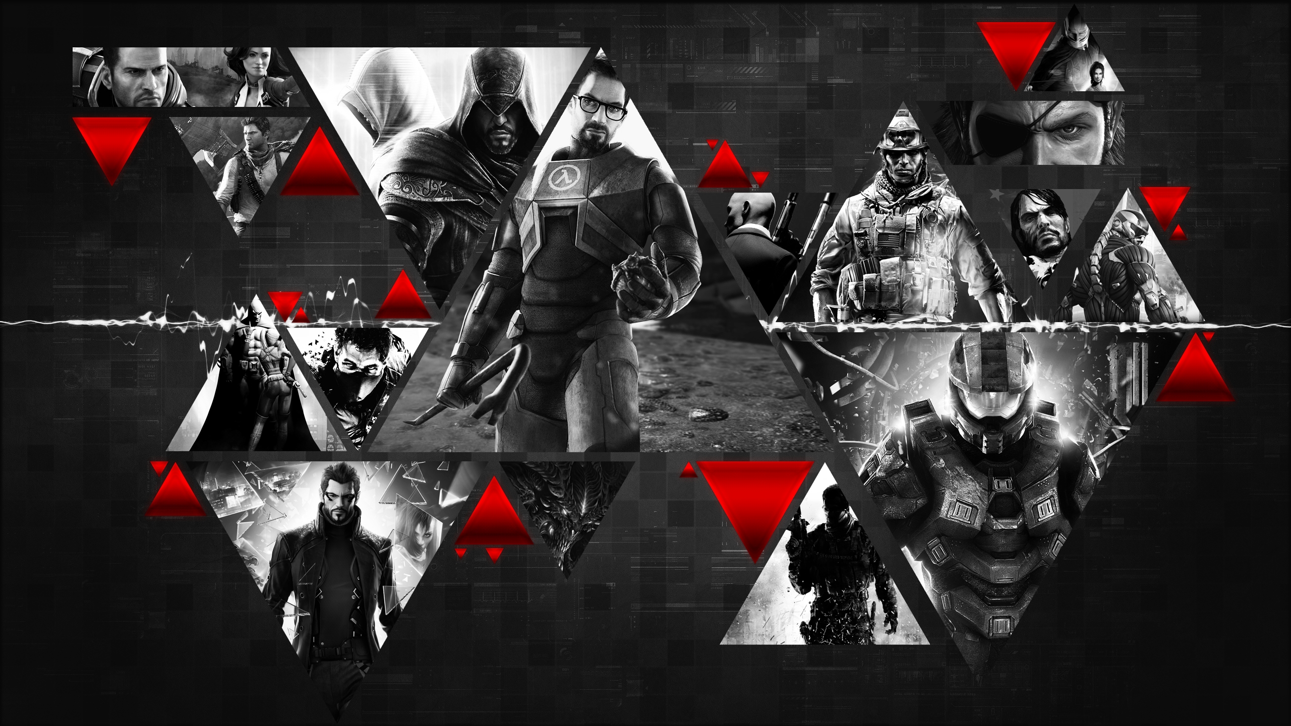 图标, 死侍, 徽章, 黑色和白色的 壁纸 2560x1440 允许