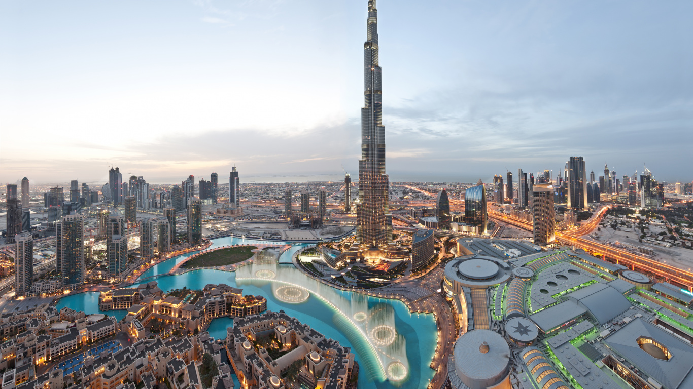 City Skyline Under Blue Sky During Daytime. Wallpaper in 1366x768 Resolution