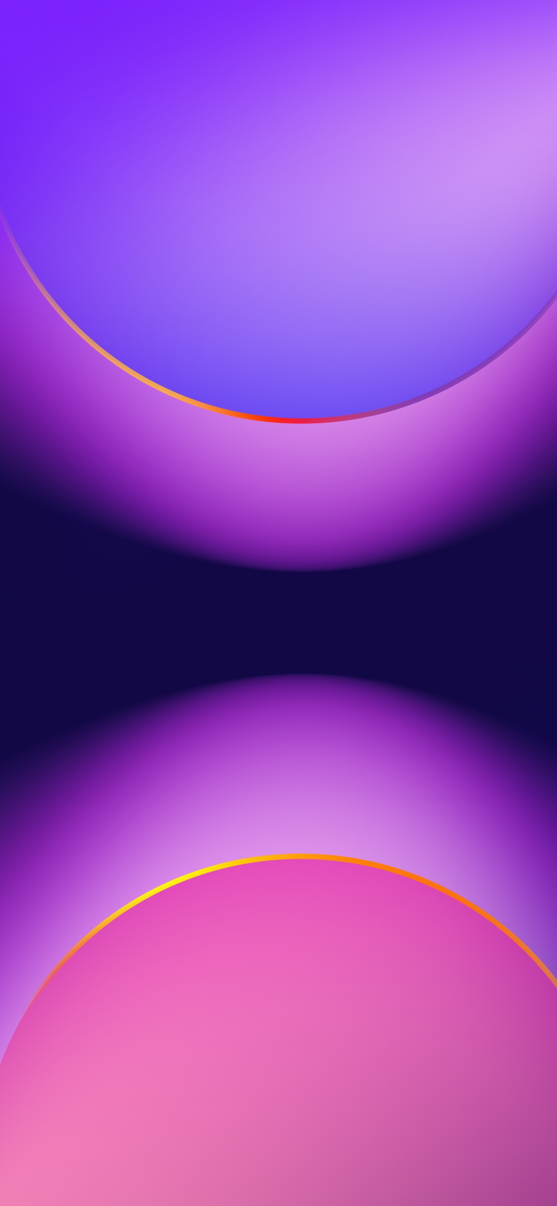 Circle, Apples, Ios, Colorfulness, Purple. Wallpaper in 1125x2436 Resolution