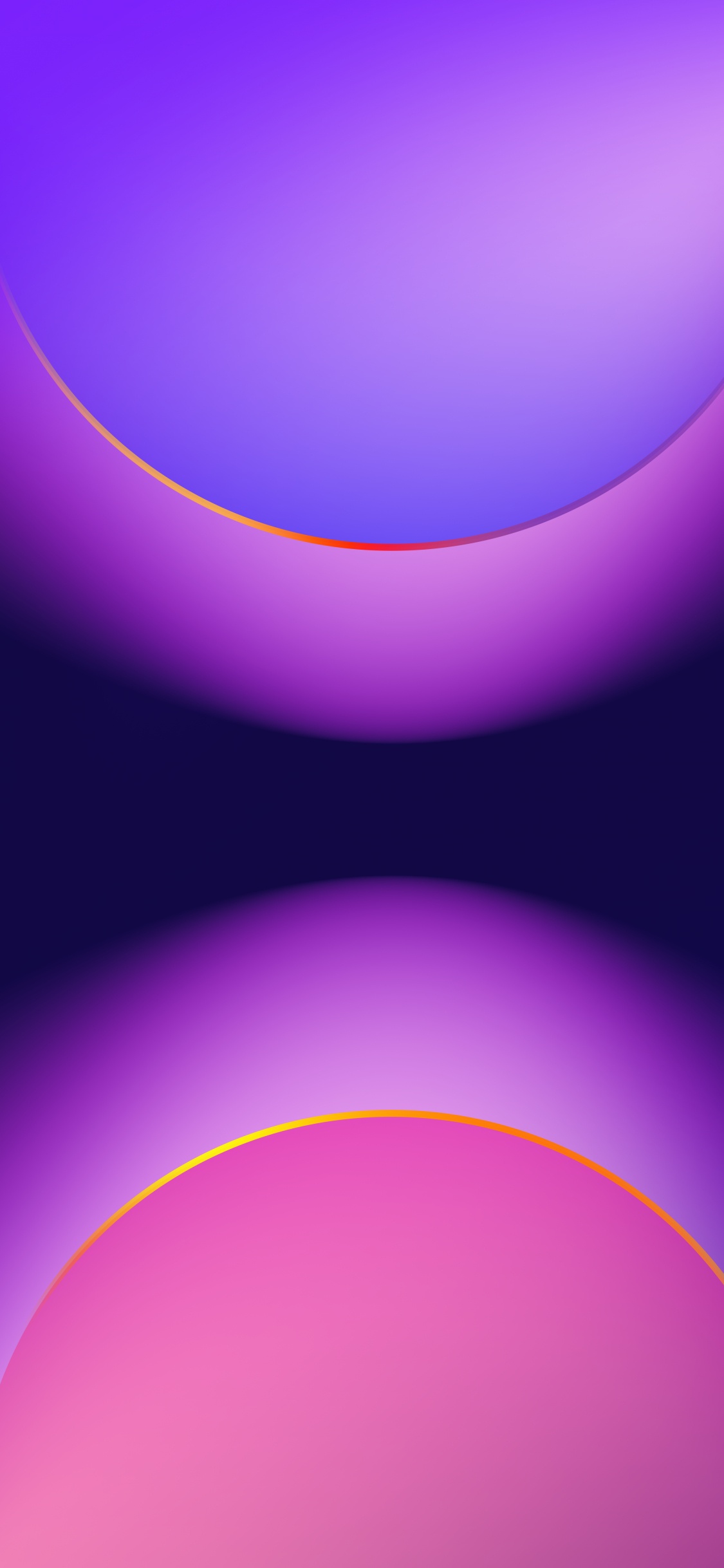 Circulo, Manzana, Ios, Morado, Violeta. Wallpaper in 1125x2436 Resolution