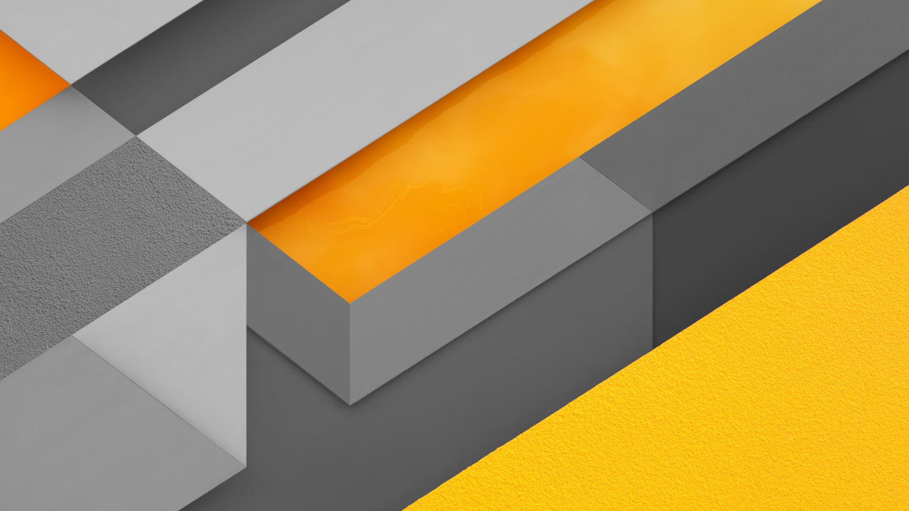 Gelbe Und Graue Betonwand. Wallpaper in 1280x720 Resolution