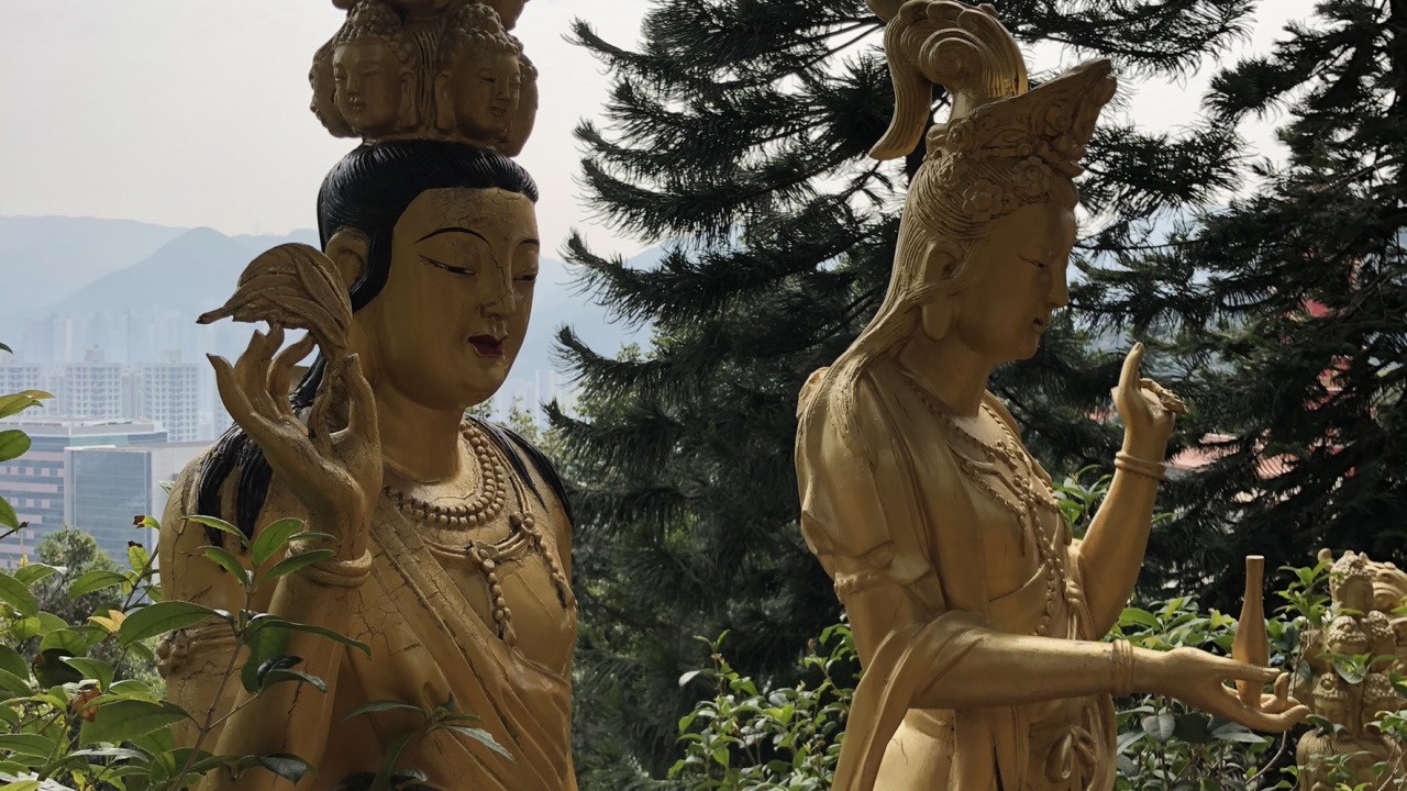 Statue, Skulptur, Kunst, Tempel, Brust. Wallpaper in 1280x720 Resolution