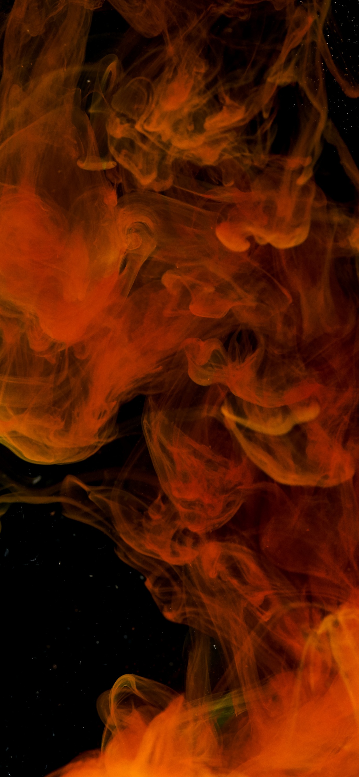 Orange and Green Smoke Illustration. Wallpaper in 1242x2688 Resolution