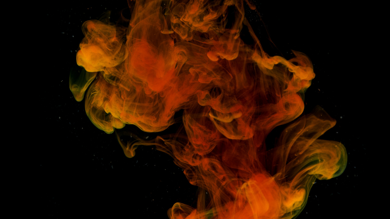 Orange and Green Smoke Illustration. Wallpaper in 1280x720 Resolution