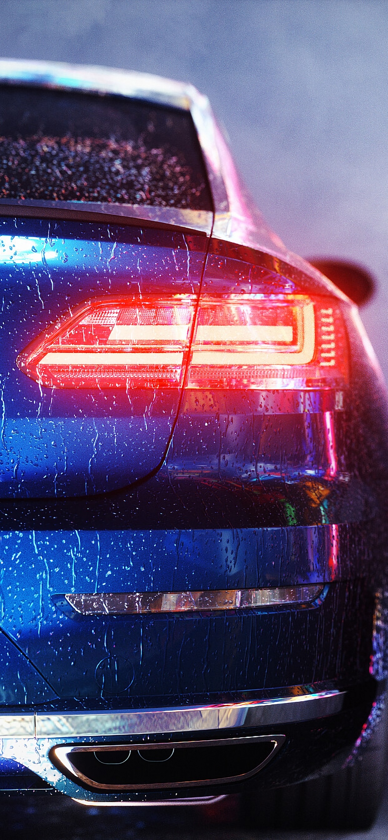 Blue Car on Road During Daytime. Wallpaper in 1242x2688 Resolution