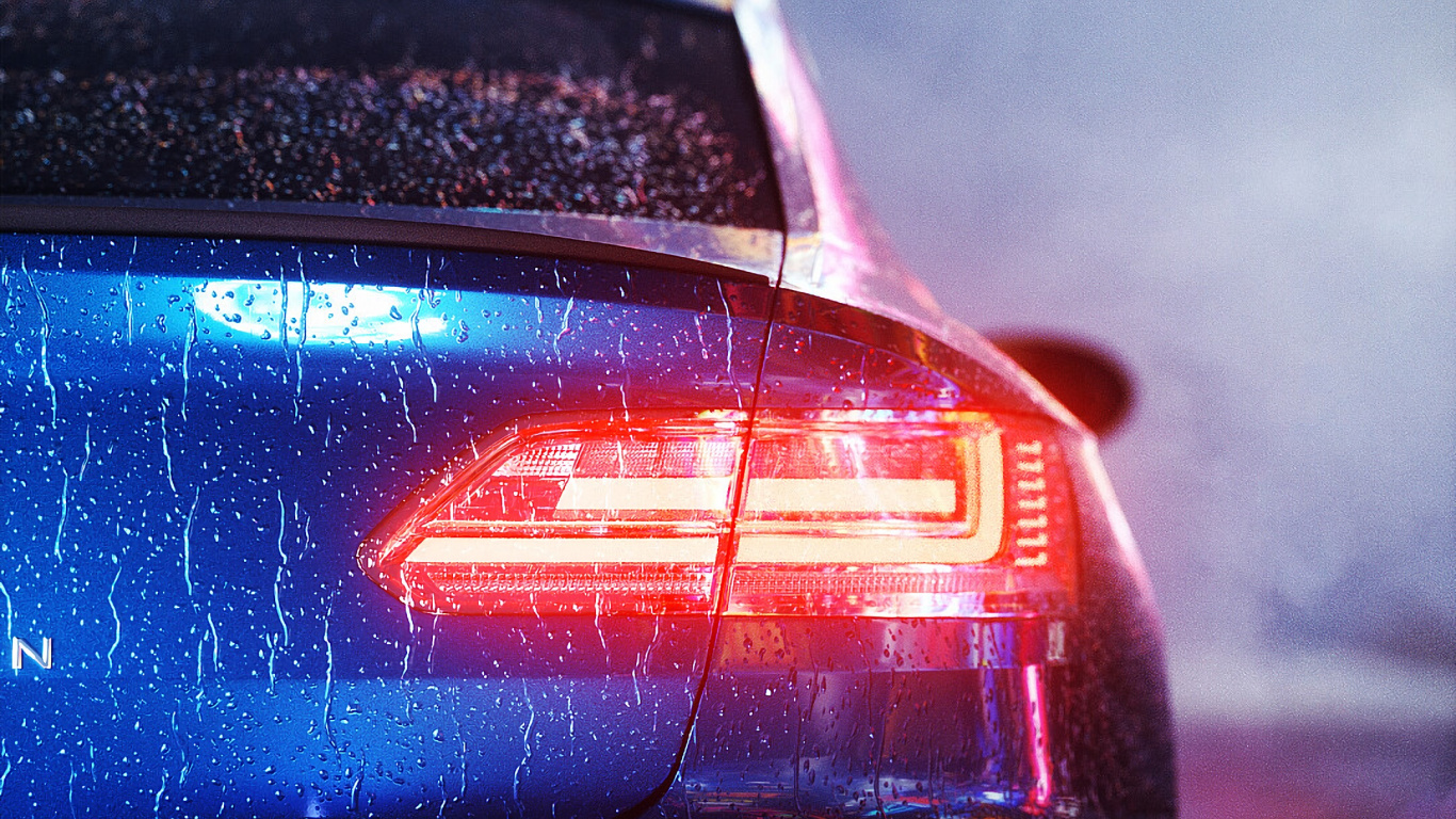 Blue Car on Road During Daytime. Wallpaper in 1366x768 Resolution