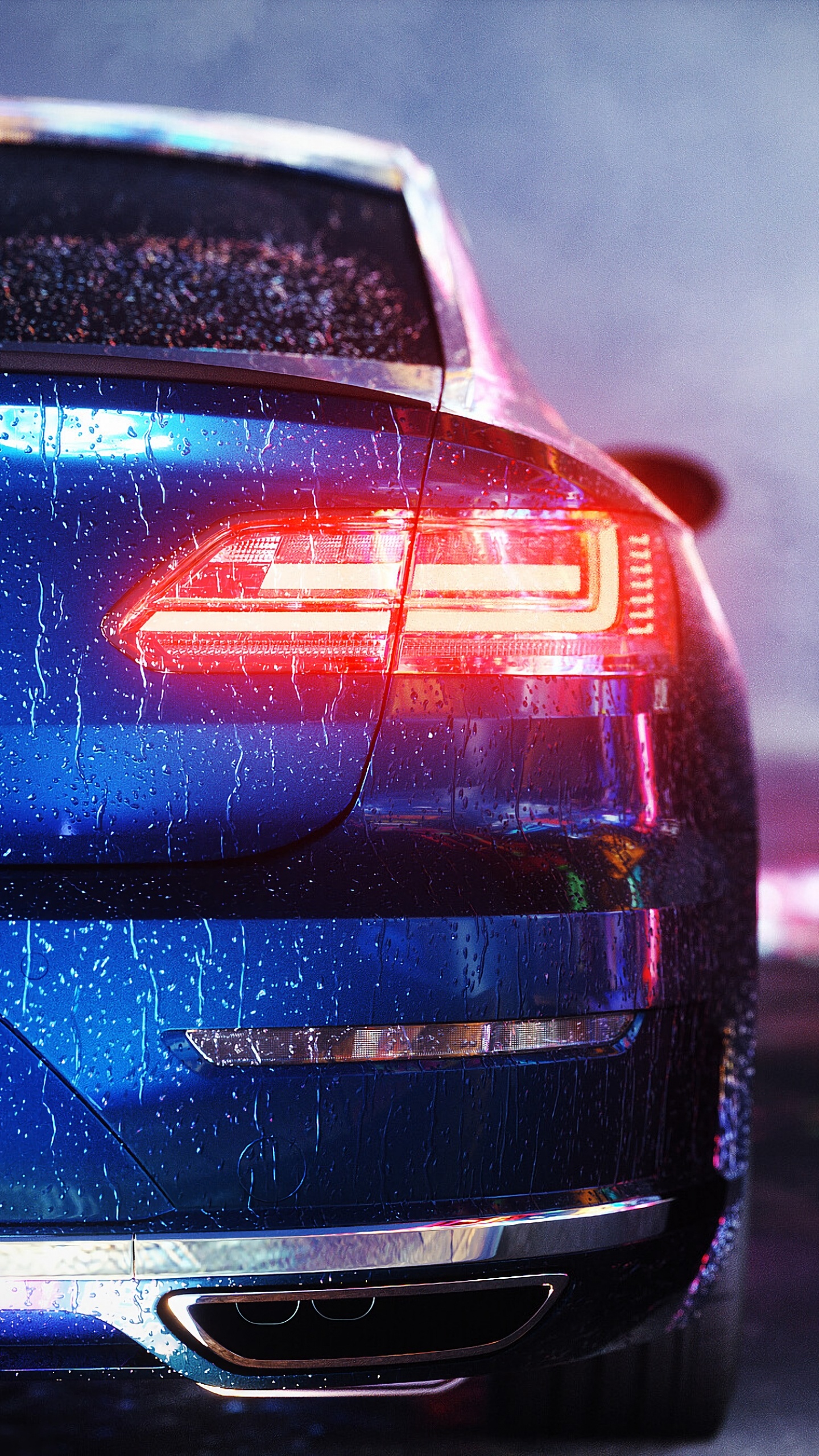 Blue Car on Road During Daytime. Wallpaper in 1440x2560 Resolution