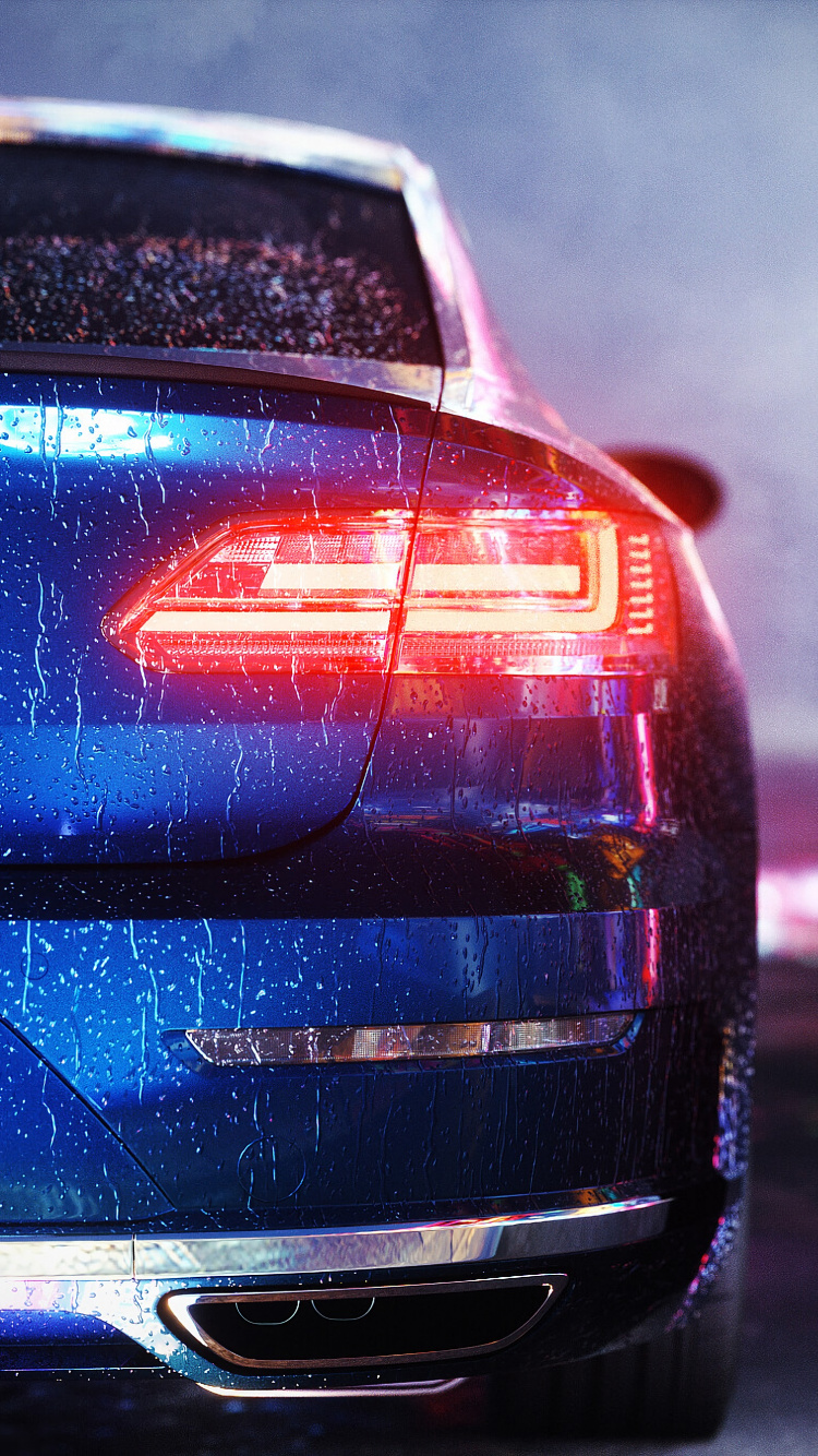 Blue Car on Road During Daytime. Wallpaper in 750x1334 Resolution