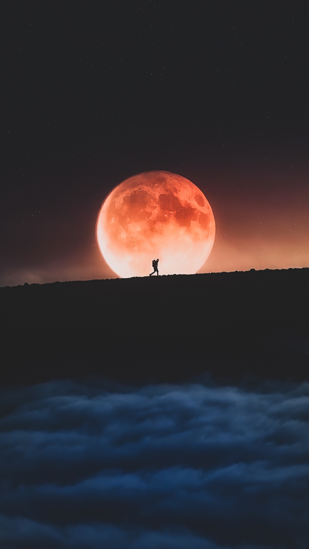 Ambiente, Luna, Objeto Astronómico, Luna Llena, Agua. Wallpaper in 1080x1920 Resolution