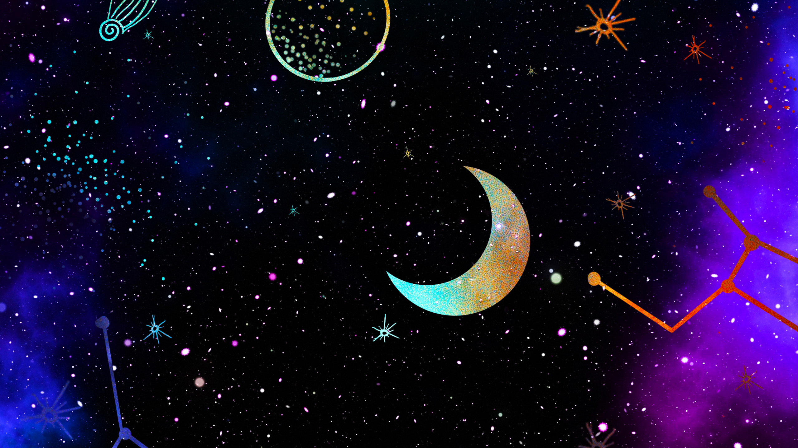 Galaxie, Atmosphère, Objet Astronomique, Art, Nébuleuse. Wallpaper in 2560x1440 Resolution