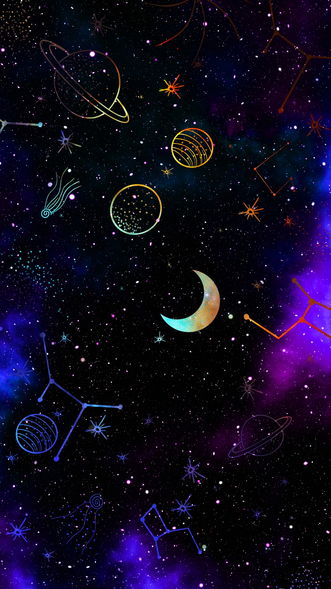 Galaxy, Atmosphere, World, Moon, Astronomical Object. Wallpaper in 1080x1920 Resolution