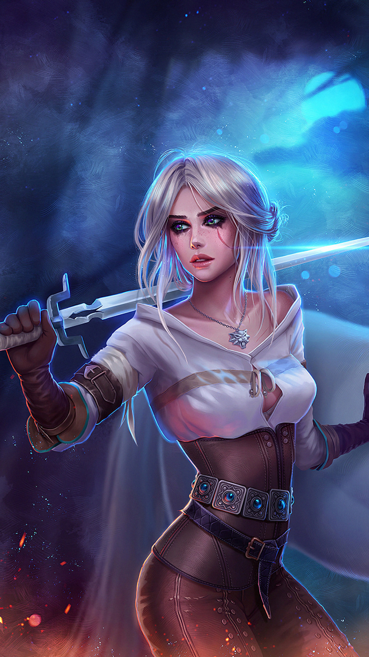 The Witcher 3 Wild Hunt, Ciri, Geralt de Rivia, Witcher, Yennefer. Wallpaper in 750x1334 Resolution