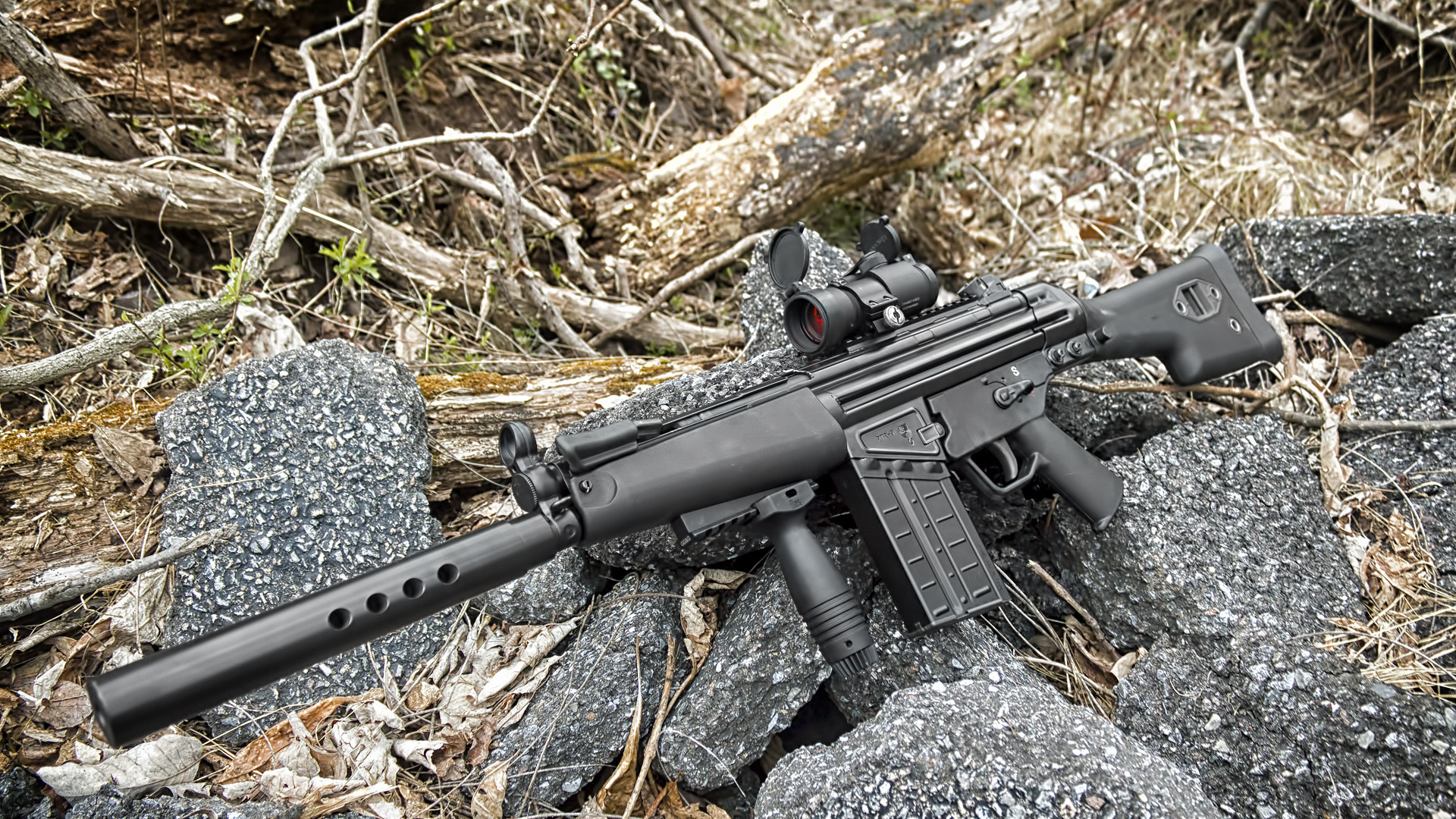 Gun, Heckler Koch, Firearm, Rifle, Assault Rifle. Wallpaper in 1920x1080 Resolution