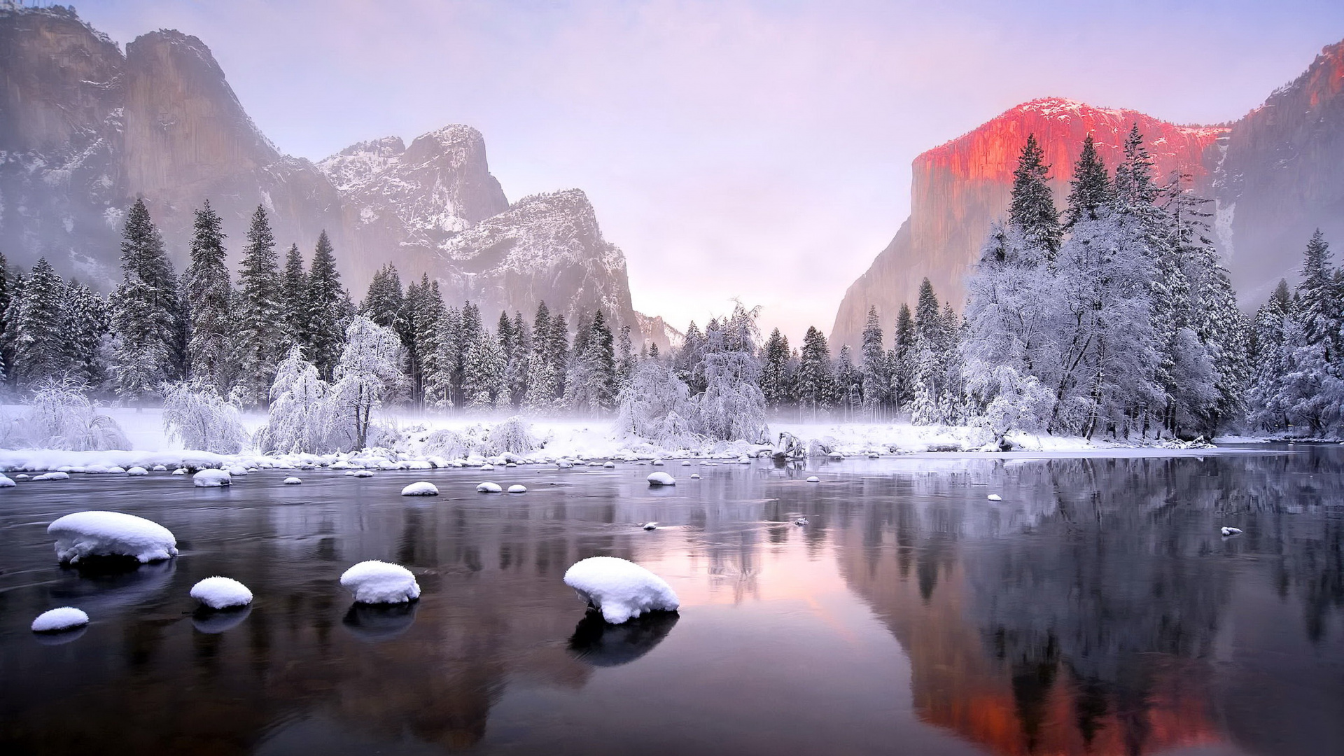 Snow Covered Trees and Mountains During Daytime. Wallpaper in 1920x1080 Resolution