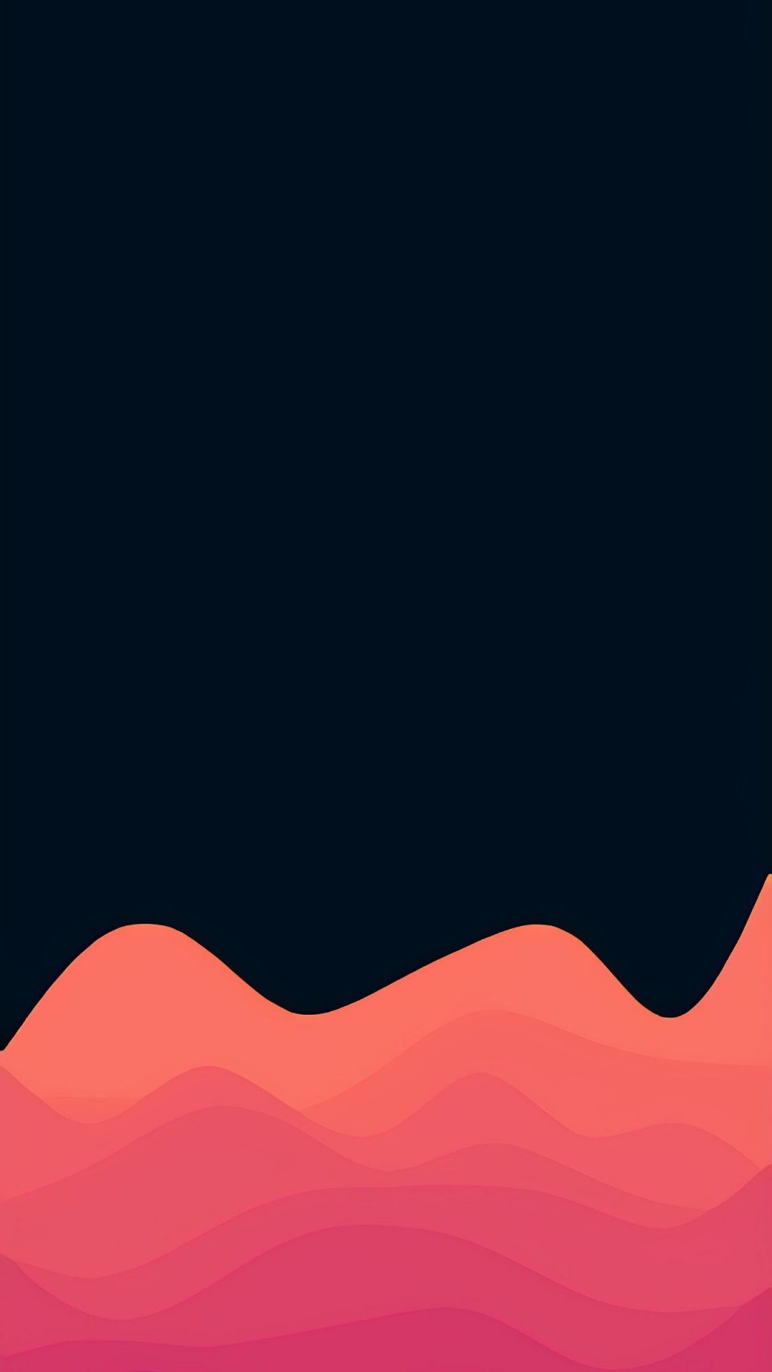 Ios 15, Azure, Orange, Pente, Paysage Naturel. Wallpaper in 1080x1920 Resolution