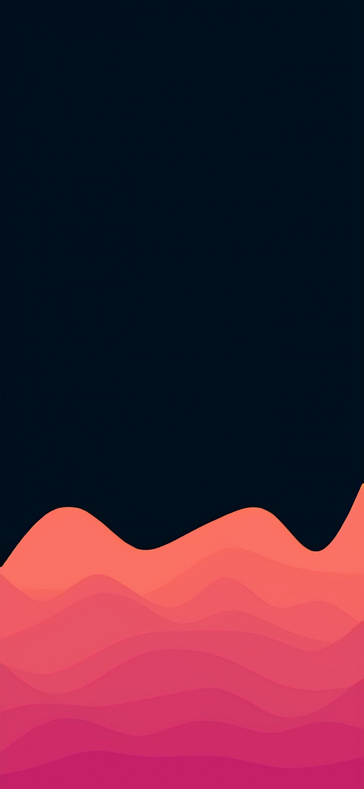 Ios 15, Azure, Orange, Pente, Paysage Naturel. Wallpaper in 1242x2688 Resolution