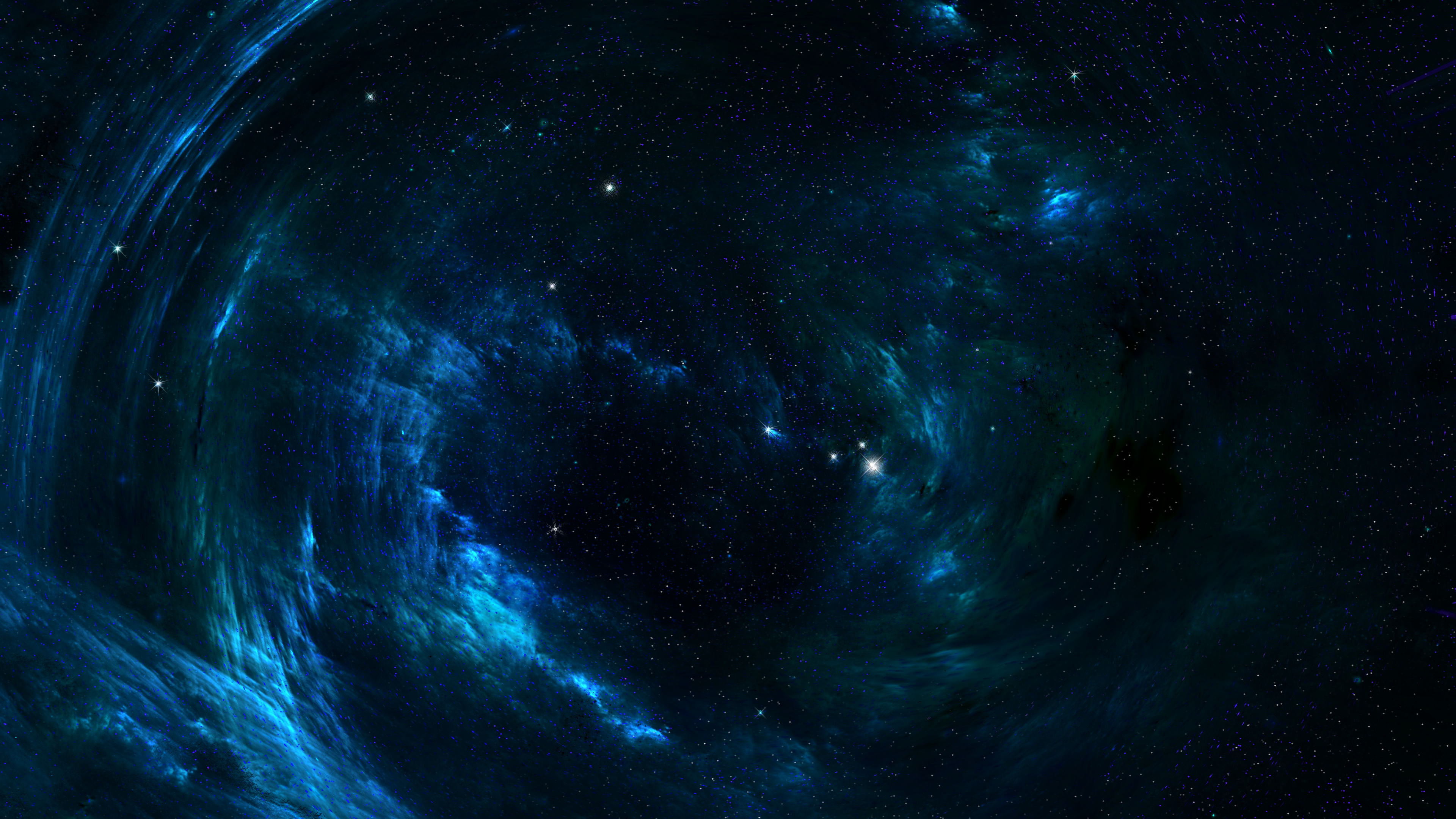 Illustration de la Galaxie Bleue et Blanche. Wallpaper in 3840x2160 Resolution