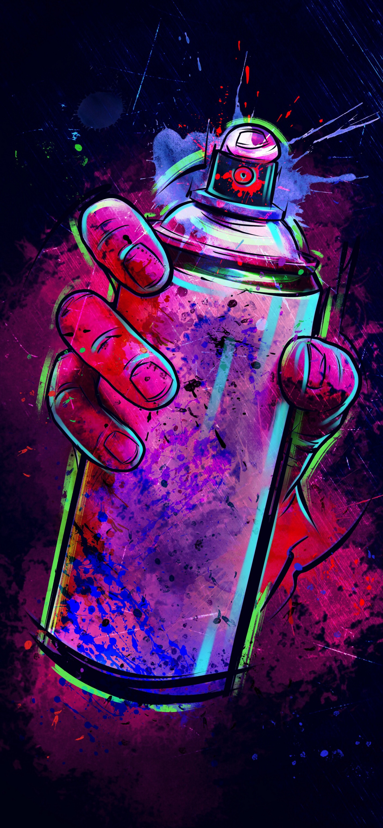 Aérosol, Peinture en Aérosol, Graffiti, L'art de la Rue, Lumière. Wallpaper in 1242x2688 Resolution