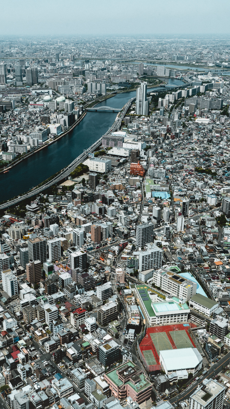 Aerial View of City Buildings During Daytime. Wallpaper in 750x1334 Resolution