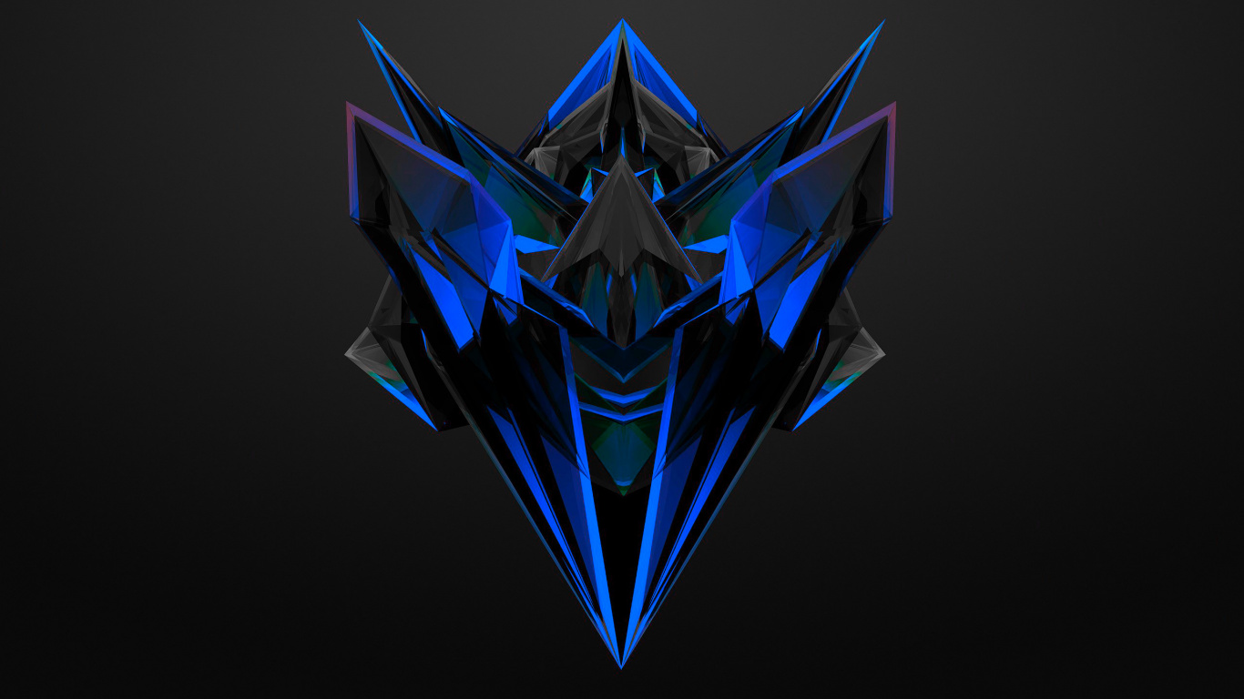 Arte Abstracto Azul y Blanco. Wallpaper in 1366x768 Resolution