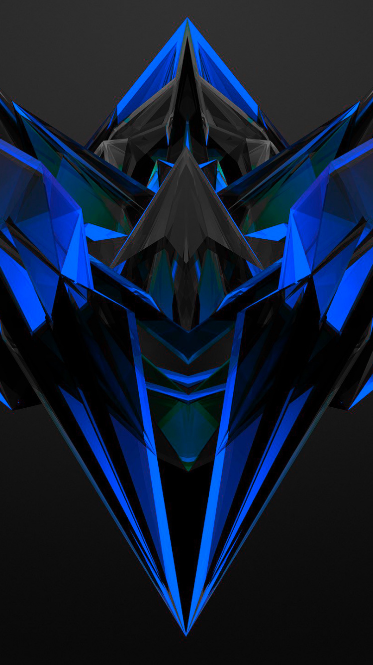 Arte Abstracto Azul y Blanco. Wallpaper in 750x1334 Resolution